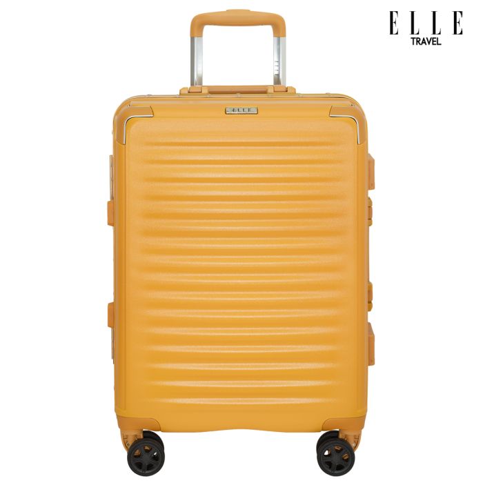 ELLE Travel Ripple Collection Carry On Luggage 100 Polycarbonate PC Secure Aluminum Frame Carry On With Protective Cover